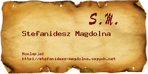 Stefanidesz Magdolna névjegykártya